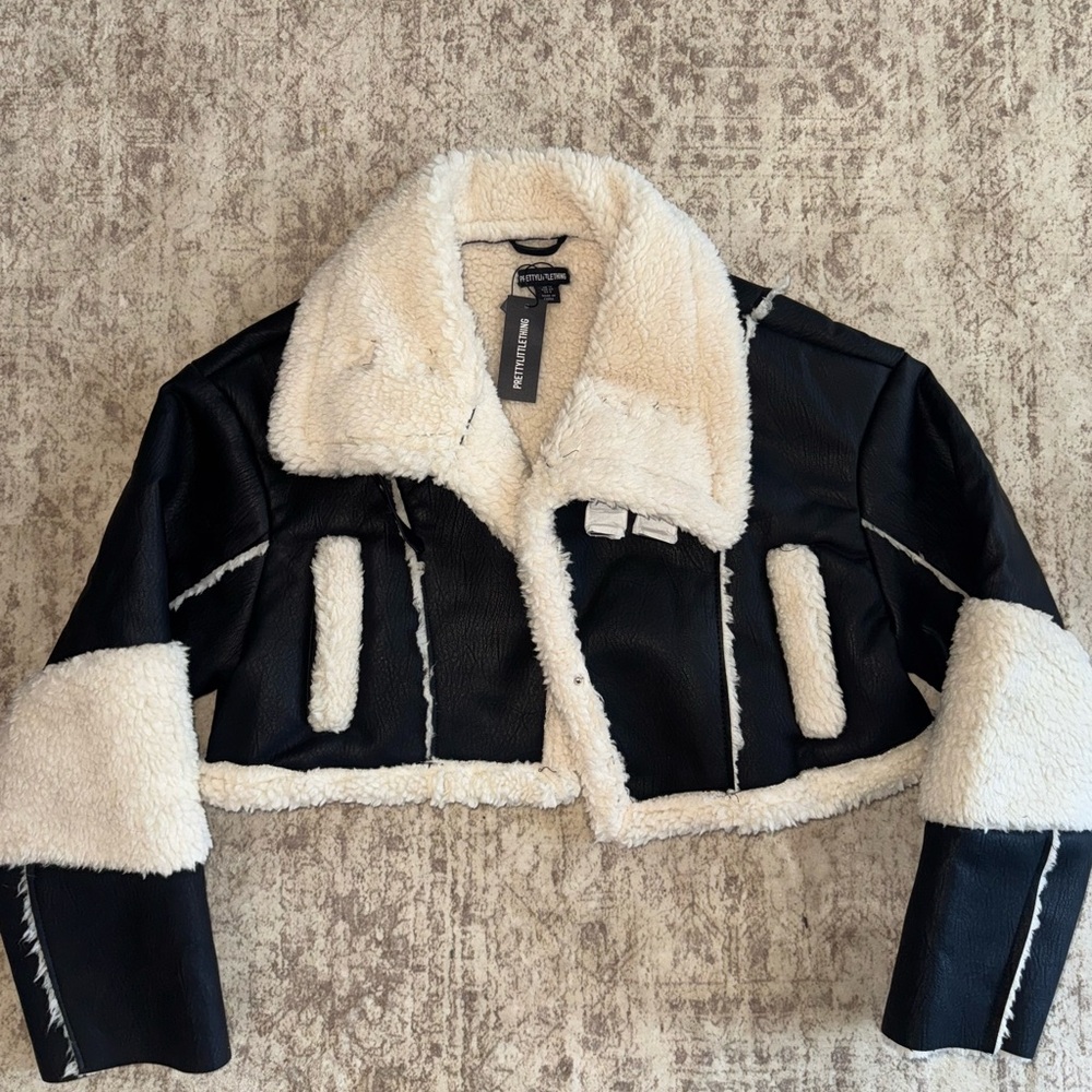 Pretty little thing Borg jacket NWT